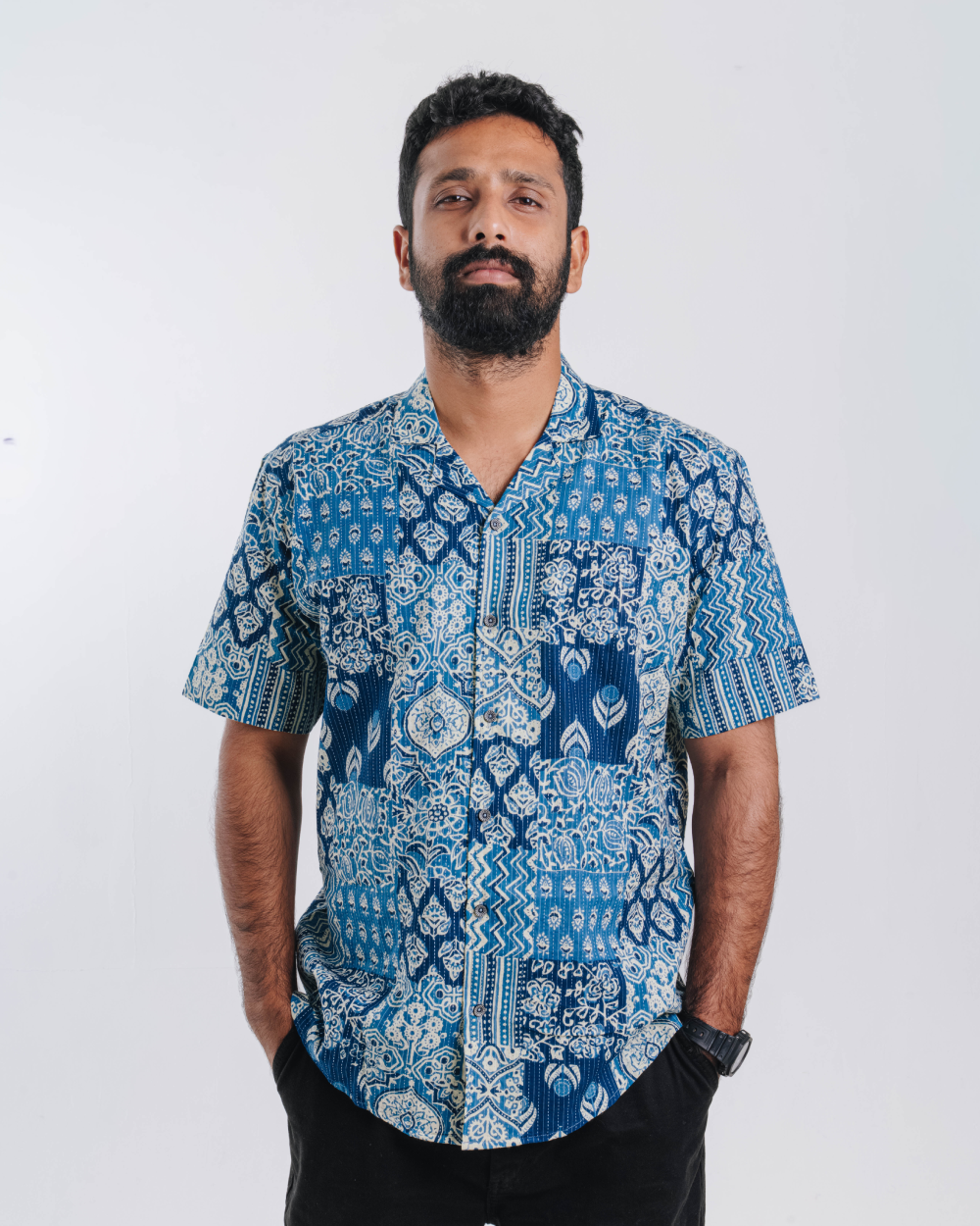Indigo Mosaic Shirt
